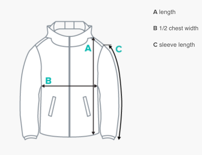 Thumbnail: Men’s Hooded Windbreaker | Race Bib Display Size Chart