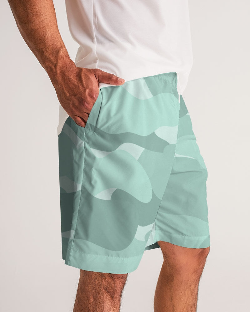 Thumbnail: Green Camouflage (2) Men's Shorts 3