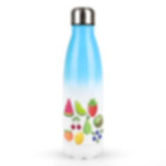 Fruit Frenzy Stainless Steel Water Bottle Blue