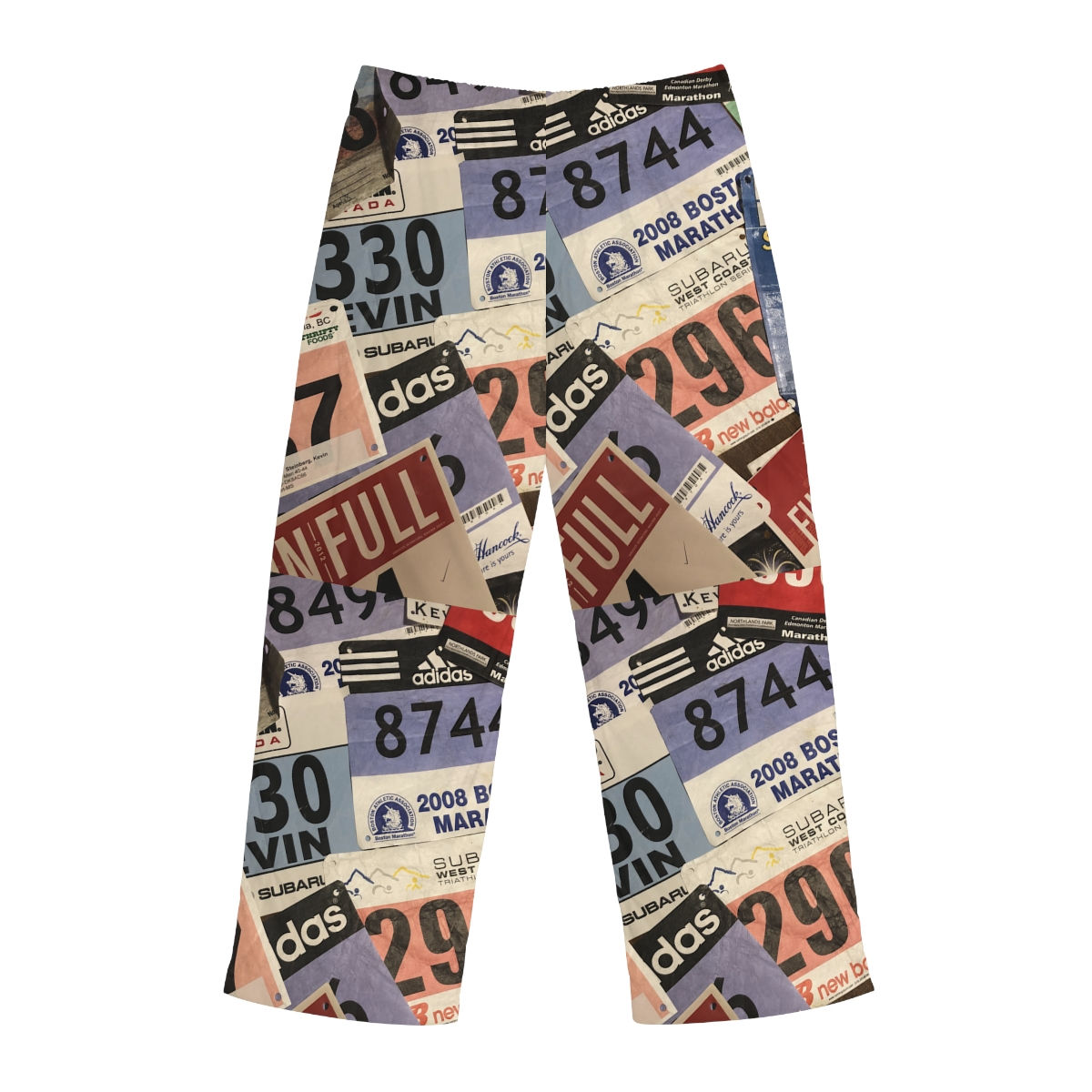 Men's Drawstring Pajama Pants | Race Bib Display 6