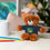 Thumbnail: Plush Bear with Race Bib Tee Navy Context