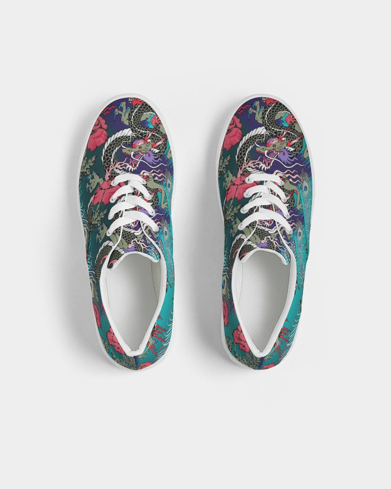Thumbnail: Dragon and Phoenix Women's Lace Up Canvas Shoe 3