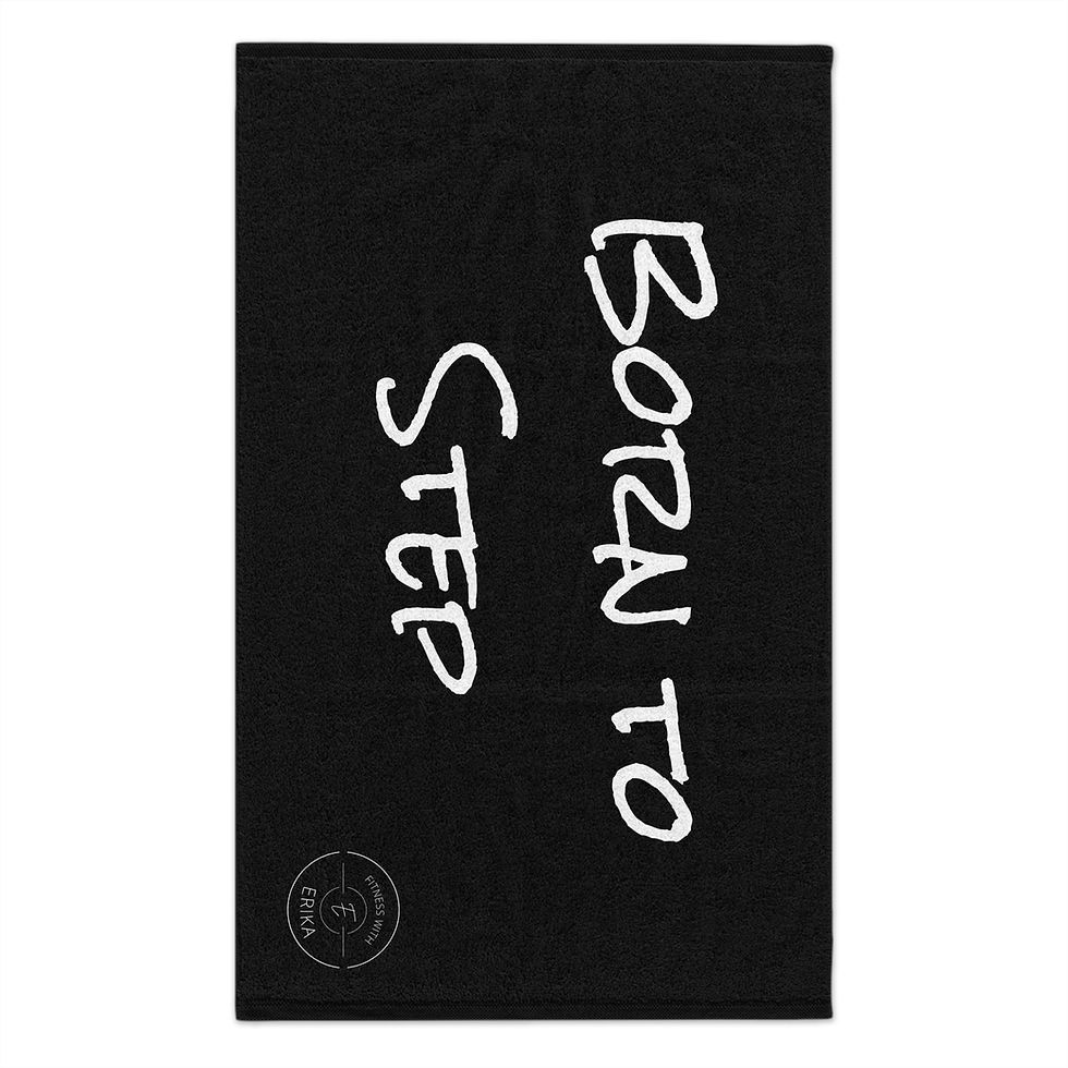 "Born To Step" Rally Towel, 11x18 | Black 4