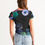 Thumbnail: Acrylic Flower On Black Women's Tee 2