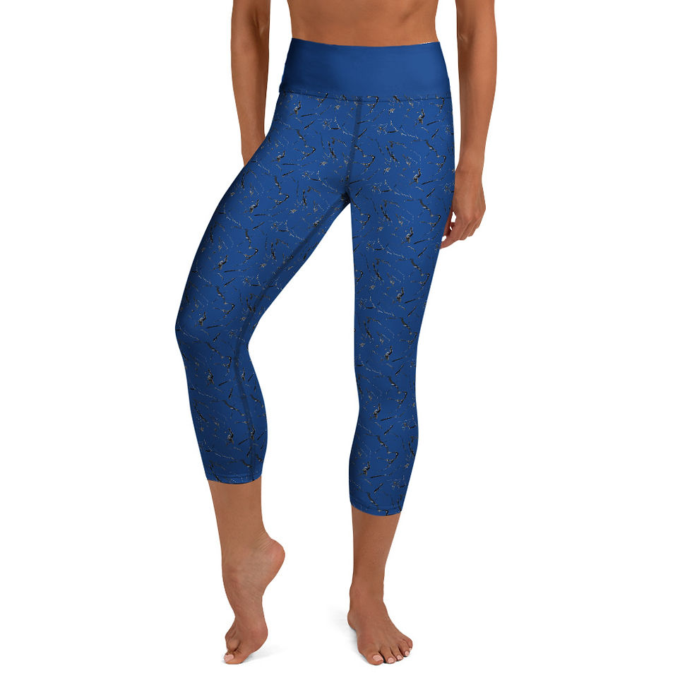 Blue Marble Yoga Capri Leggings