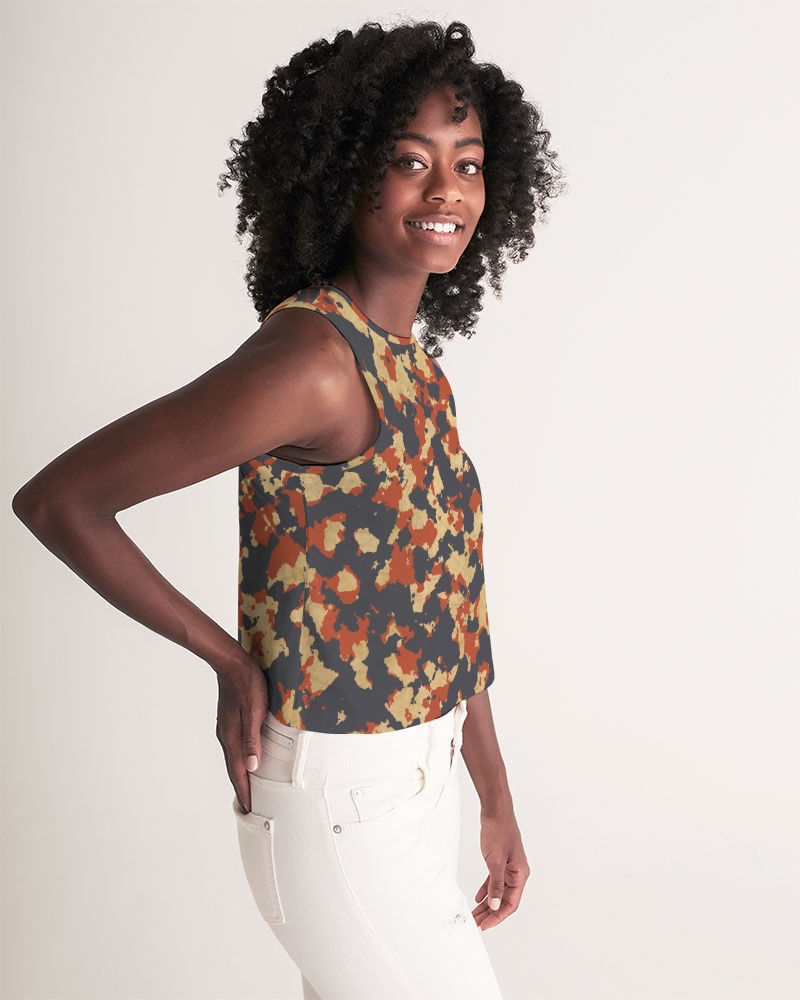 Thumbnail: Military Red Women's Cropped Tank 4