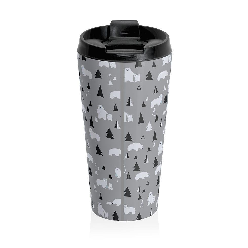 Polar Bear Stainless Steel Travel Mug | Black 5