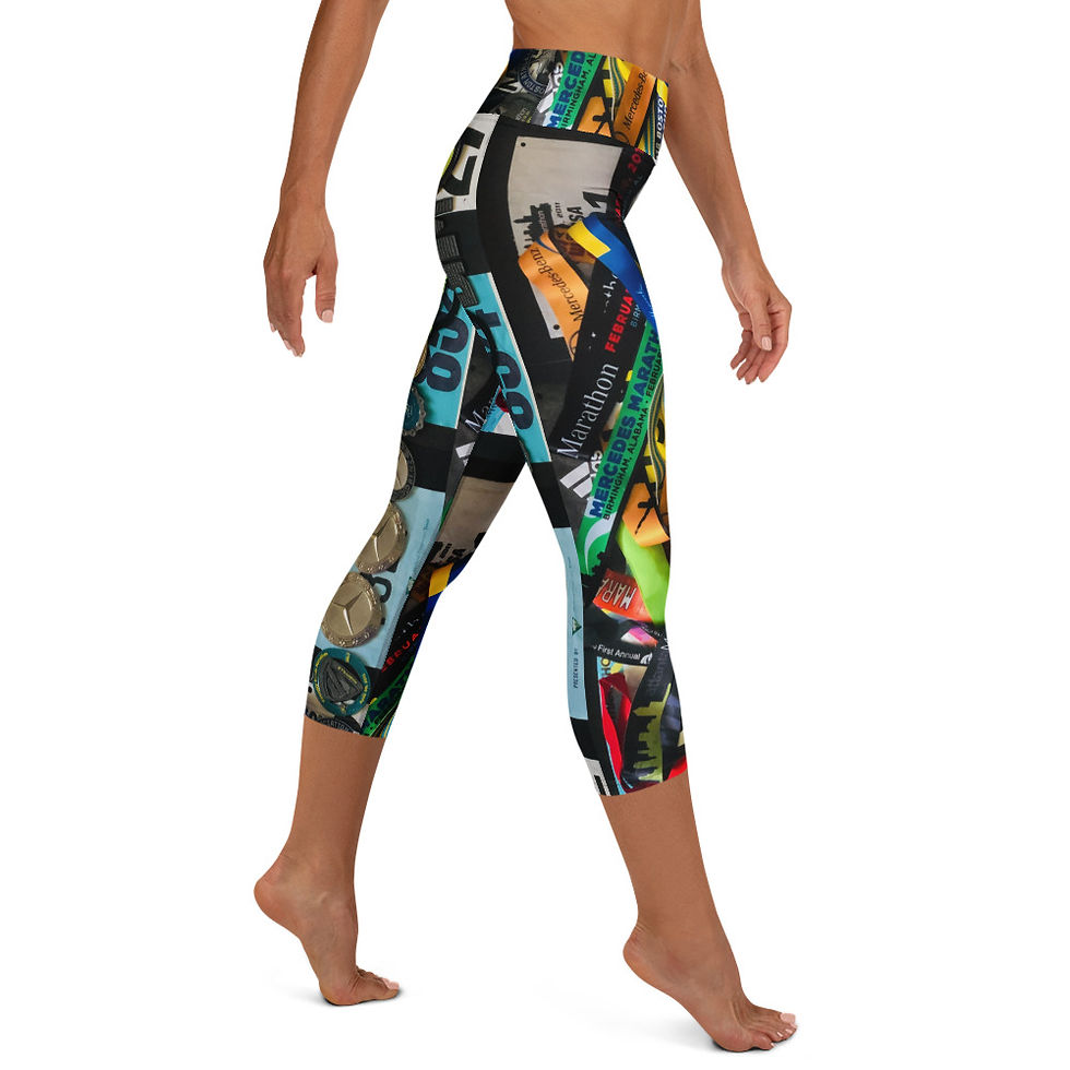 Thumbnail: Yoga Capri Leggings | Race Bib Display 4
