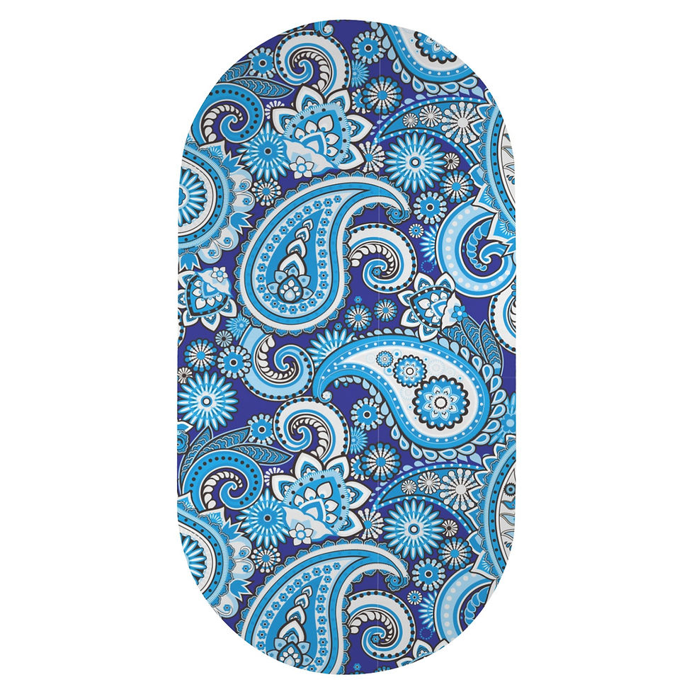 Blue Paisley Yoga Mat 1