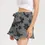 Thumbnail: Grey Flowers Dark Women's Ruffle Shorts 4