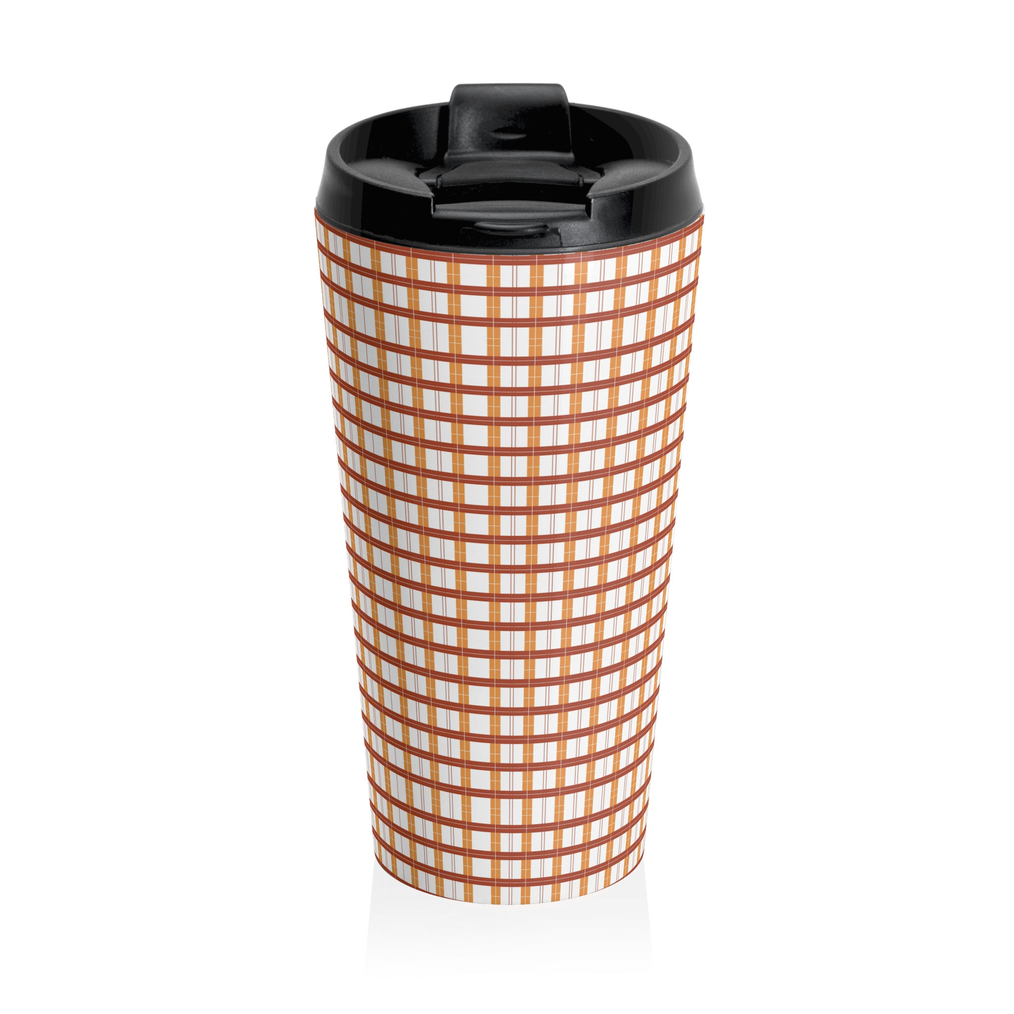 Autumn Plaid (2) Stainless Steel Travel Mug 1