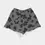Thumbnail: Grey Flowers Dark Women's Ruffle Shorts 7