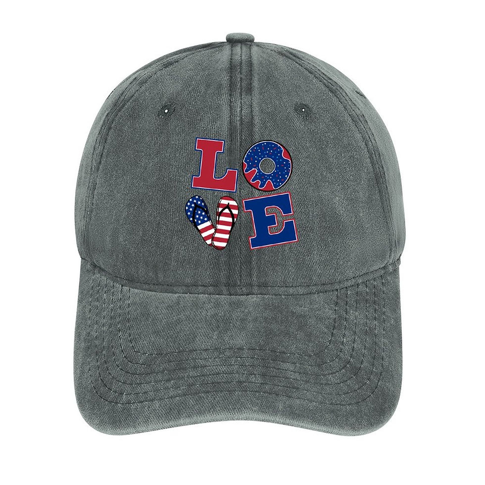 Thumbnail: Summer LOVE Bendable Denim Trucker Hat 11