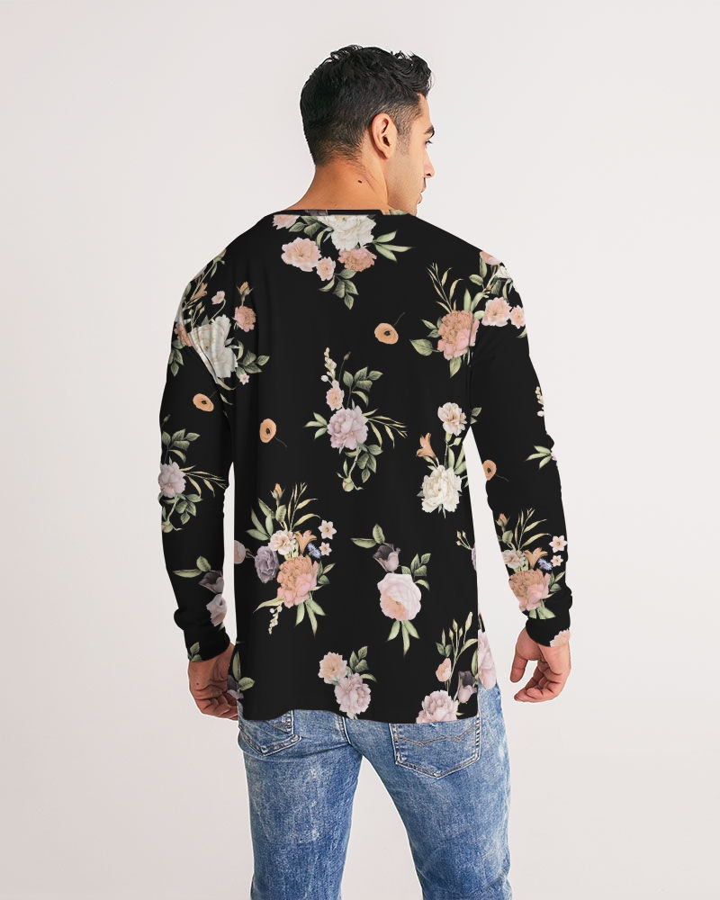 Thumbnail: Black Floral Long Sleeve Tee