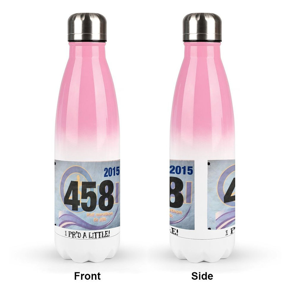 Thumbnail: 17 oz Stainless Steel Water Bottle | Race Bib Display 7