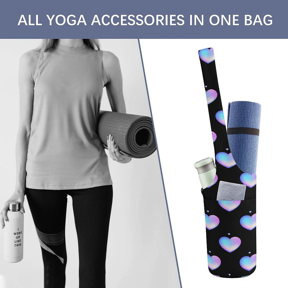 Metallic Heart Yoga Mat Bag