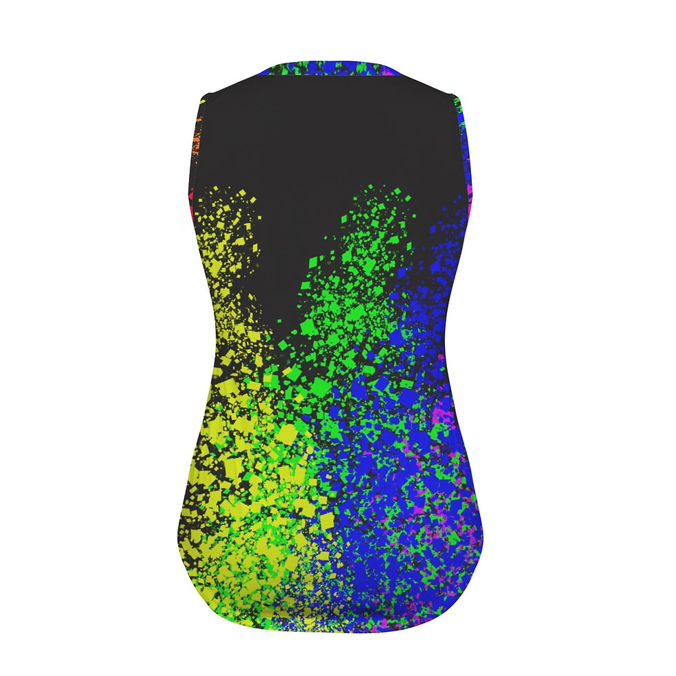 Thumbnail: Spray Paint V-Neck Sleeveless Tank Top 5