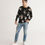 Thumbnail: Black Floral Long Sleeve Tee