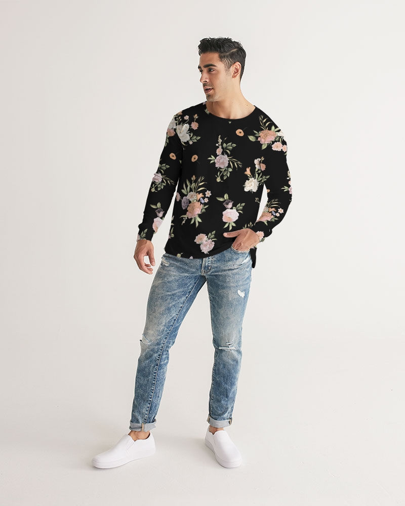 Thumbnail: Black Floral Long Sleeve Tee