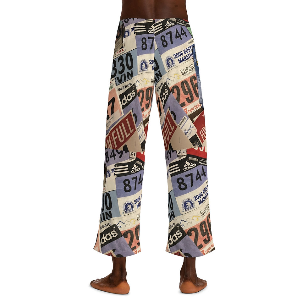 Thumbnail: Men's Drawstring Pajama Pants | Race Bib Display 3