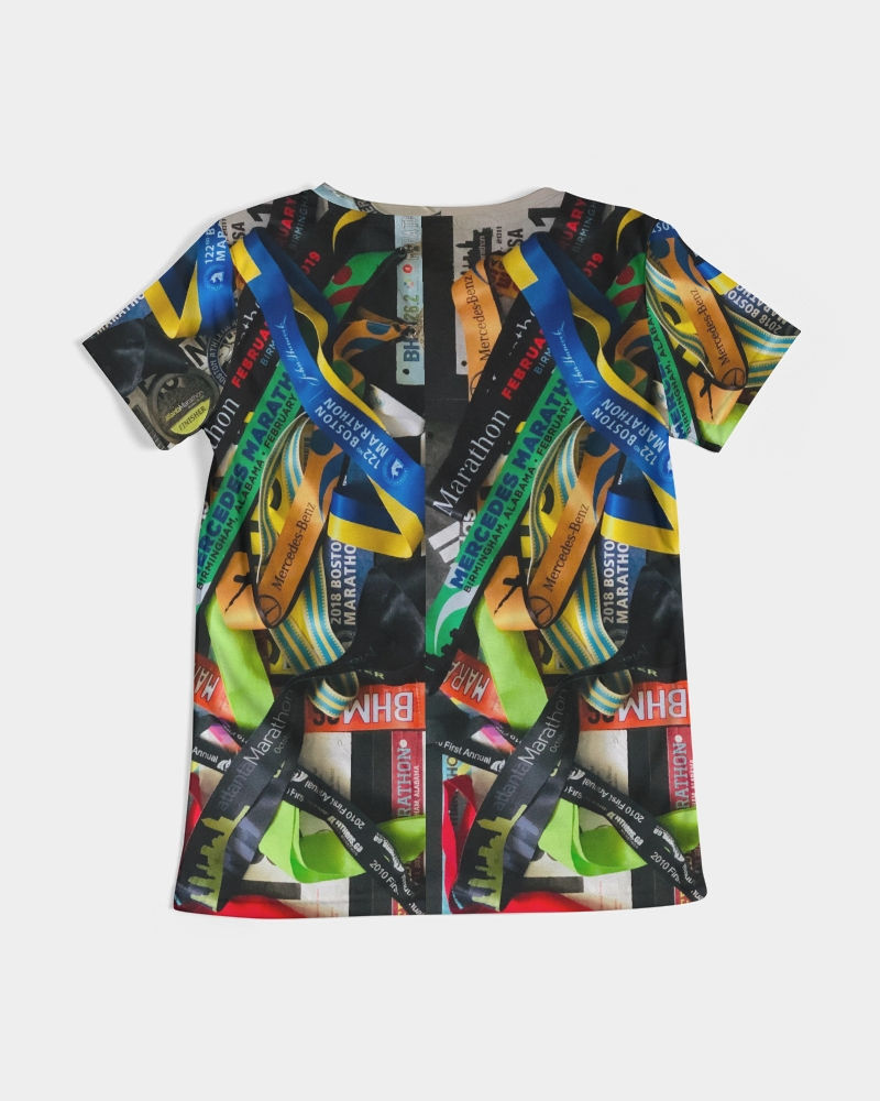 Thumbnail: Women's V-Neck Tee | Race Bib Display 8