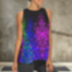 Spray Paint Backless Split Knot Yoga Tank 1