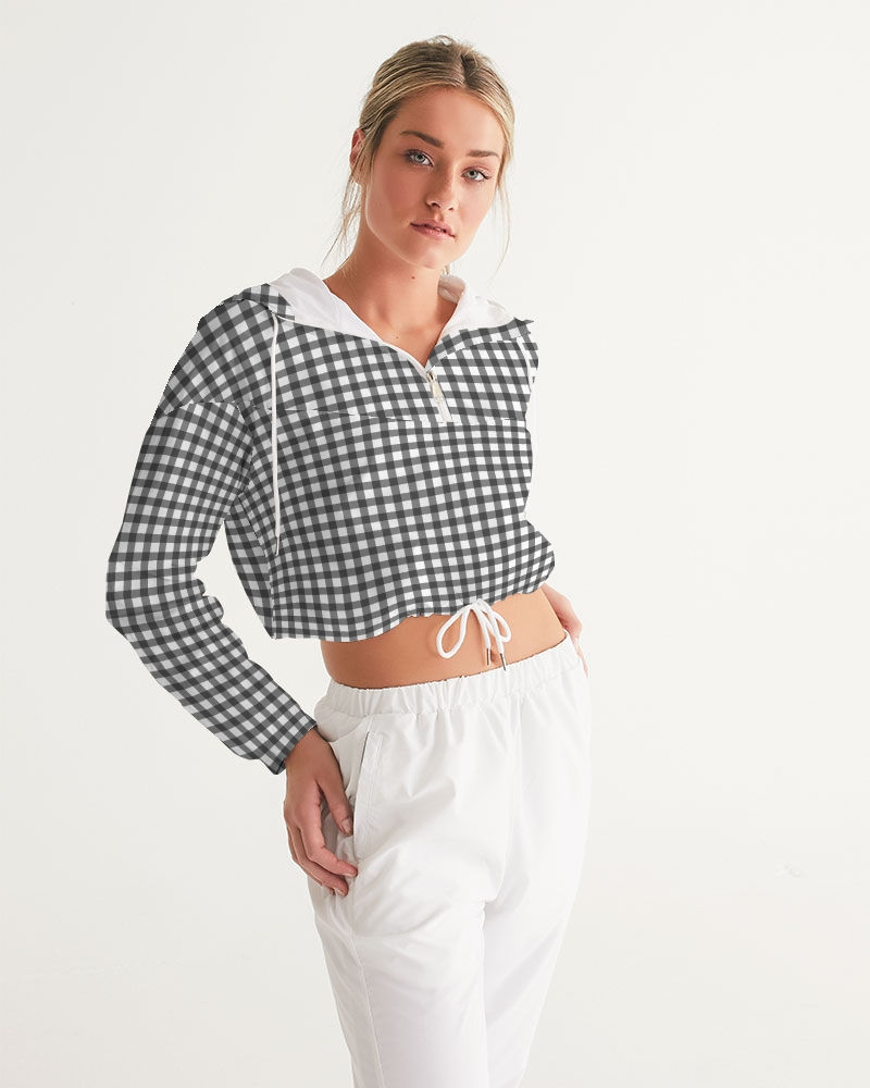 Thumbnail: Gingham Women's Cropped Windbreaker
