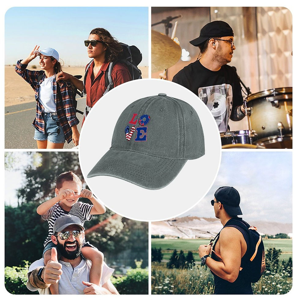 Thumbnail: Summer LOVE Bendable Denim Trucker Hat 4