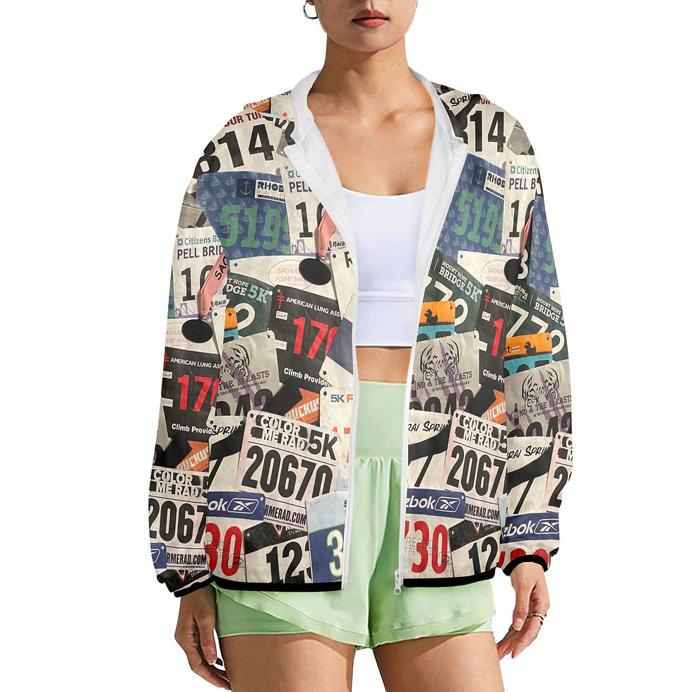 Women's Sun Protection Hoodie | Race Bib Display 1