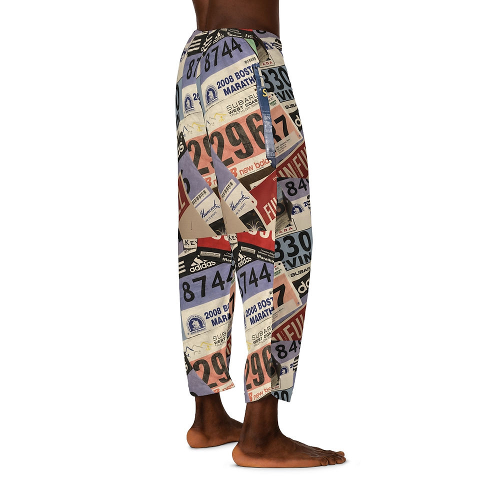 Thumbnail: Men's Drawstring Pajama Pants | Race Bib Display 4