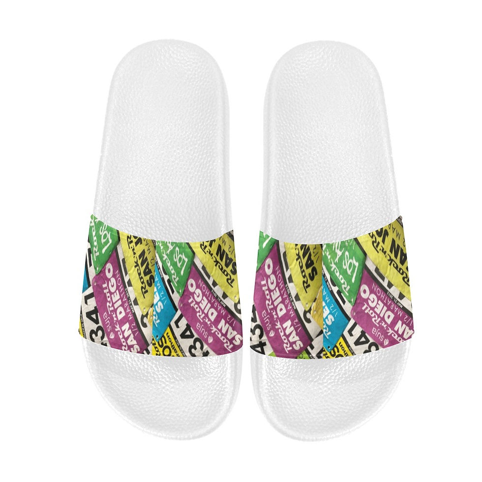 Thumbnail: Men's Slide Sandals - Race Bib Display 7