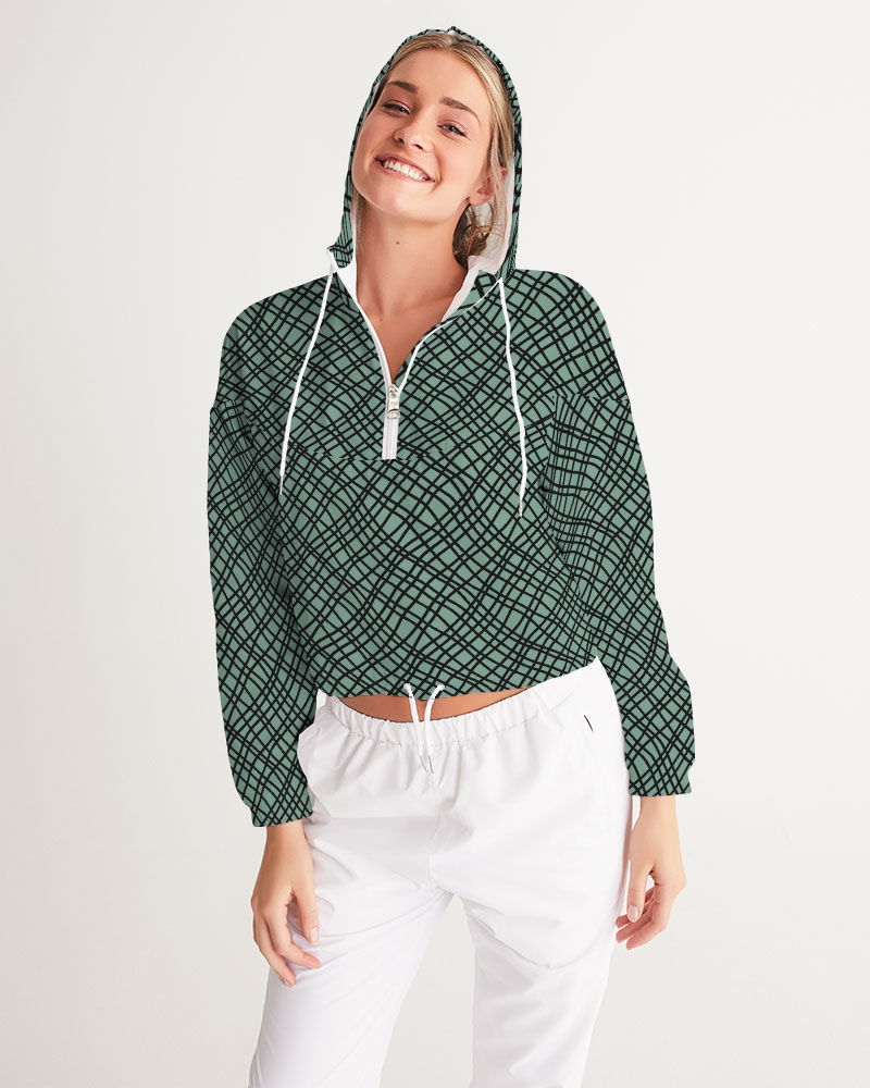 Thumbnail: Tiffany Green Favor Women's Cropped Windbreaker