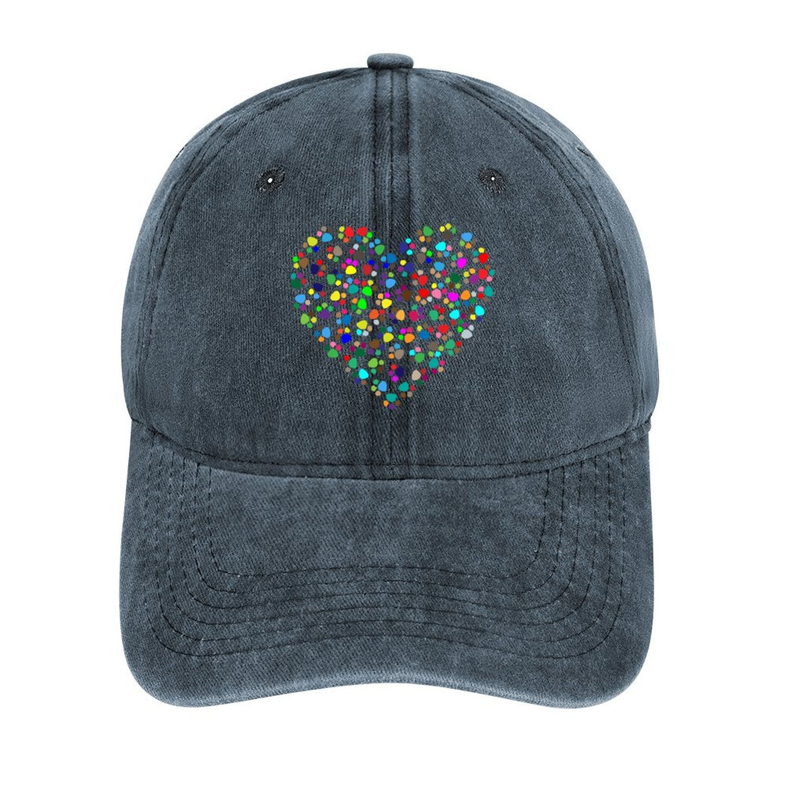 Dog Love (2) Bendable Denim Trucker Hat 1