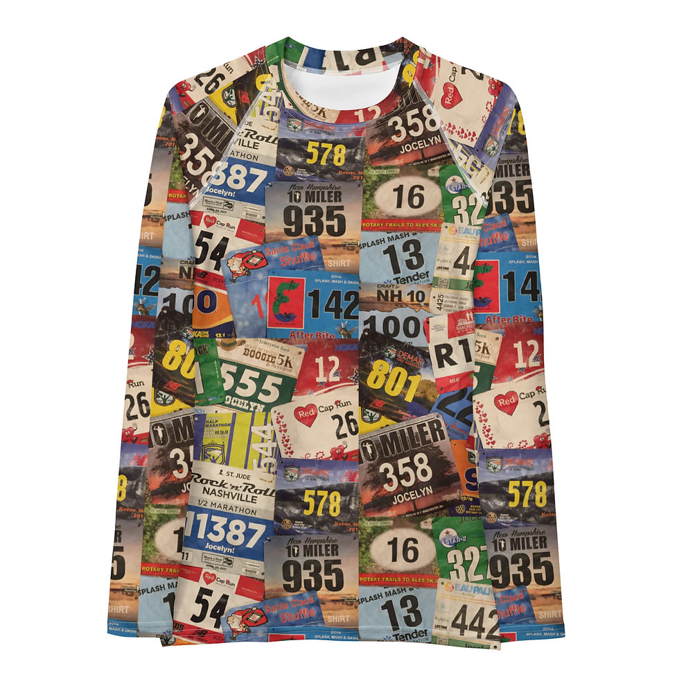 Thumbnail: Women's Rash Guard Shirt - Race Bib Display Plain Front
