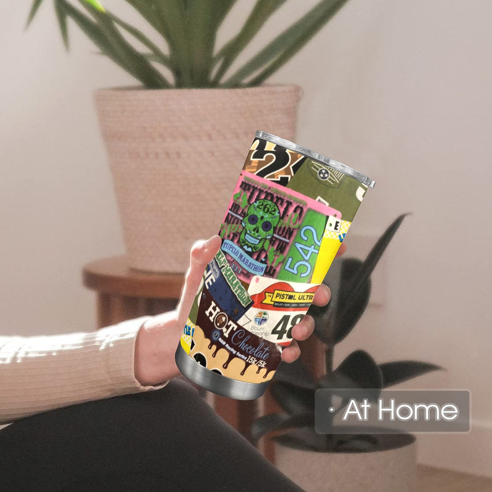 Thumbnail: 20 oz Tumbler With Transparent Lid | Race Bib Display 3