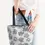 Thumbnail: Grey Flowers Light Canvas Zip Tote 5