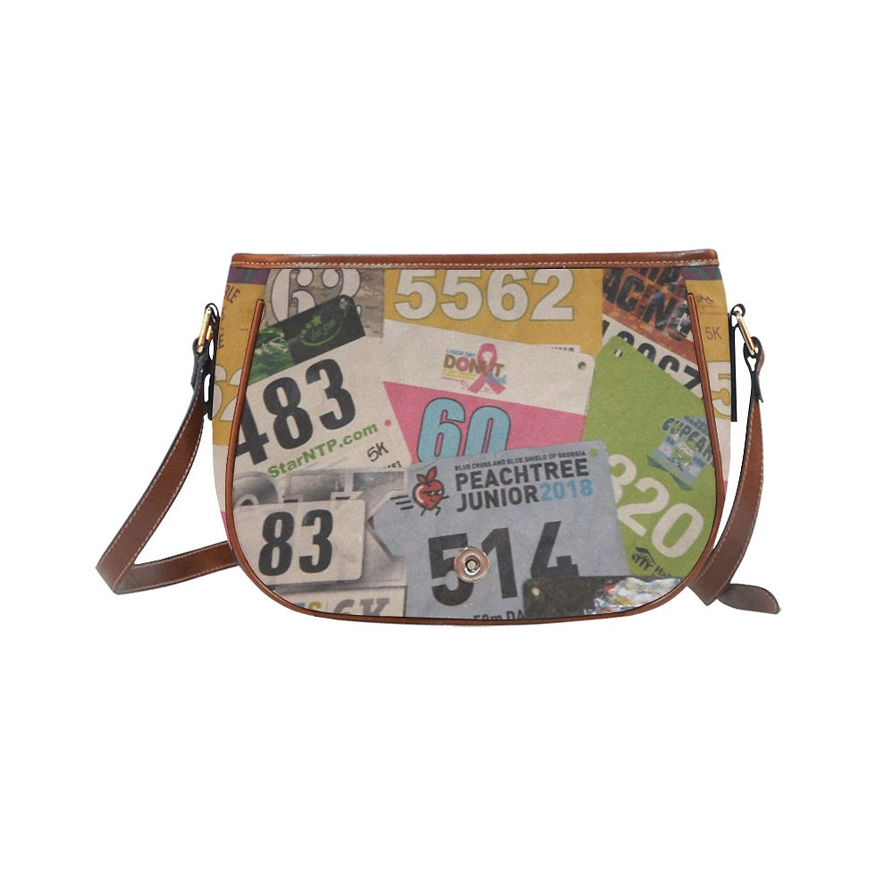 Thumbnail: Small Saddle Bag | Brown | Race Bib Display Back Closed