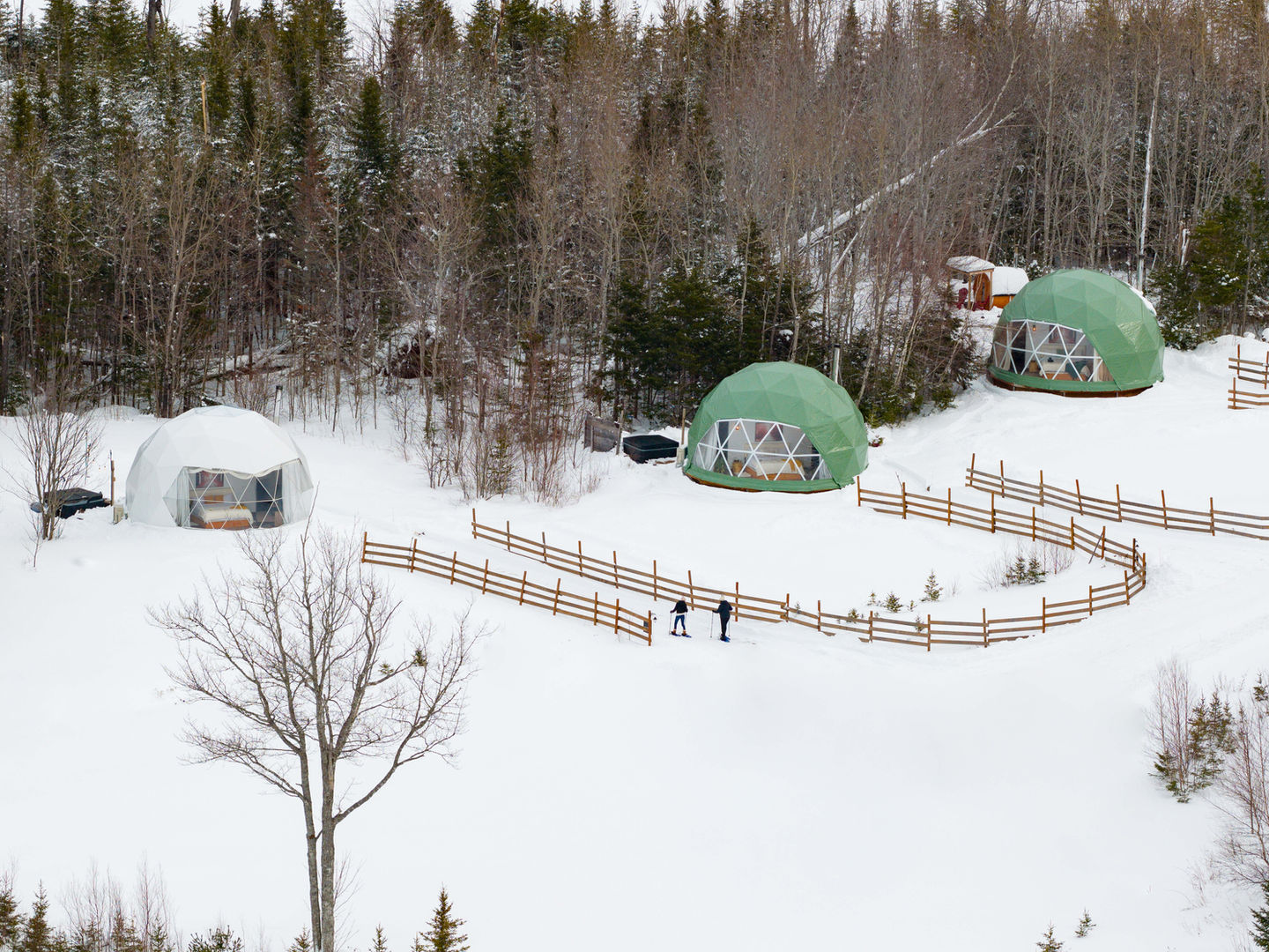 Arial View of the Domes winter