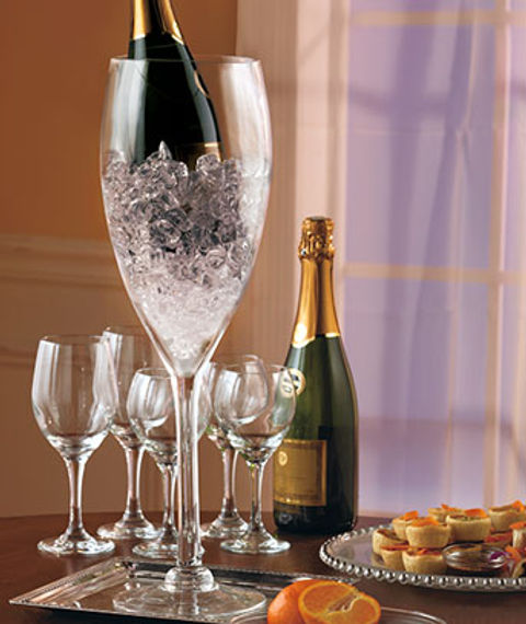 wine glasses bulk Crystal Cut Wine Goblets Dusty Blue 8oz main image 1