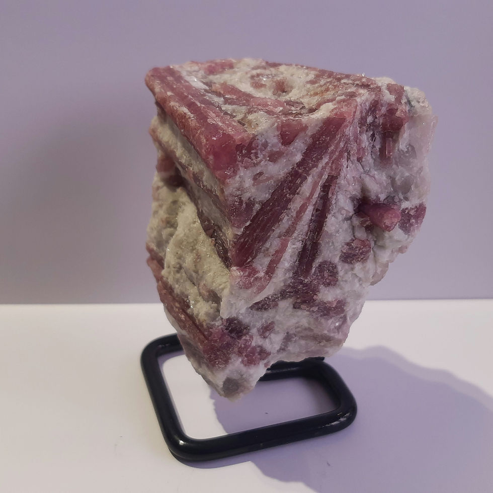 Thumbnail: Pink Tourmaline in Quartz on Stand