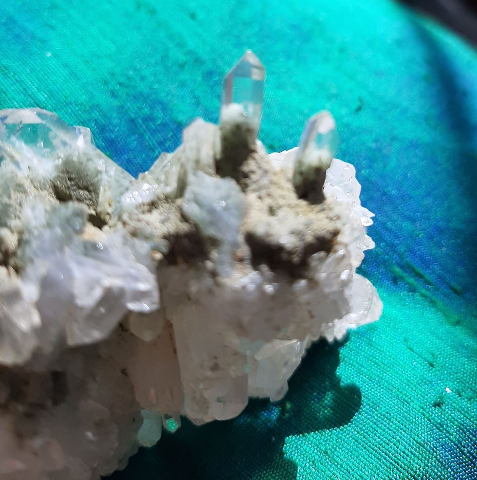 Thumbnail: Chlorite Included Quartz Crystal Cluster