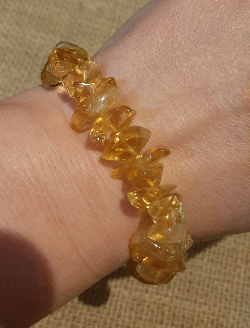 Thumbnail: Citrine chip bracelet, chunky