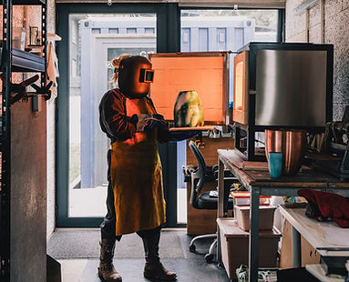Enamelling in the big Kiln