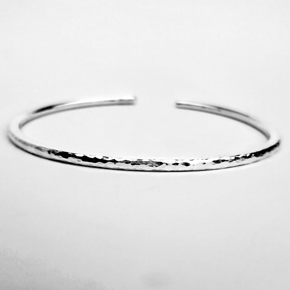 Silver torc bangle