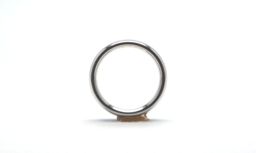 Thumbnail: 14 karat white gold wedding band