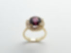 Thumbnail: 18 karat yellow gold rhodolite garnet and diamond ring