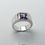 Thumbnail: 14 karat white gold amethyst ring