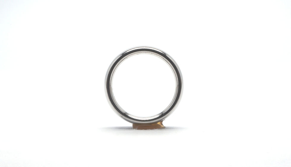 Thumbnail: 14 karat white gold wedding band