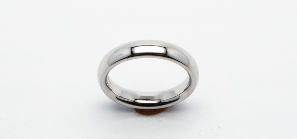 Thumbnail: 14 karat white gold wedding band