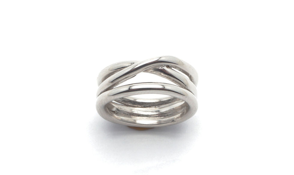 Thumbnail: 14 karat white gold ring